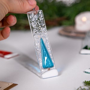 Handmade Christmas tree decoration, Fused glass ornaments, Holiday decor, Unique Christmas gift, No extra fees