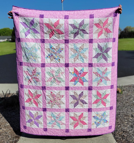 Pink star baby blanket sale