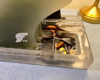 Oregon Coast: Epoxy Surf Fin Holder, Beachwood & Moss, (Holder Only)