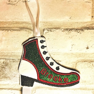 Eiskunstlaufverzierung, fügen Sie Ihre Club-Initialen hinzu, Candycane-Halter, Eiskunstlaufverzierung, Trainergeschenk, Eiskunstlauf-Teamgeschenke, Skateverzierung Bild 6