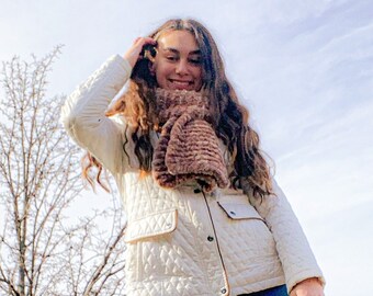 Pañuelo Terciopelo Chocolate Tostado