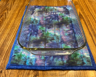 Quilted Casserole Hot Pad | Extra Large 16 X 12 | Reversible and Washable
