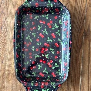Casserole Cozy for 9 X 13/Serving Casserole Cozy/Reversible and Washable/Cherries