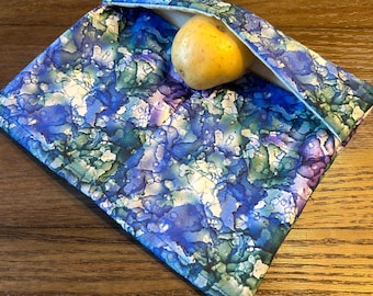 Microwave Potato Bag/2 Sizes Available/Fabric Microwave Potato or Veggie Bag/Microwave Baked Potato Bag