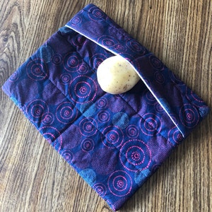 Microwave Potato Bag | Blue & Pink Tater Bag |