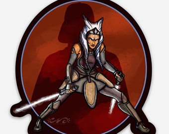 Ahsoka Vs. Vader- Vinyl Sticker, Ahsoka Sticker, beste Freundin Geschenk, Laptop Sticker, Die Cut Sticker, Star Wars Sticker, Star Wars, Rebellen