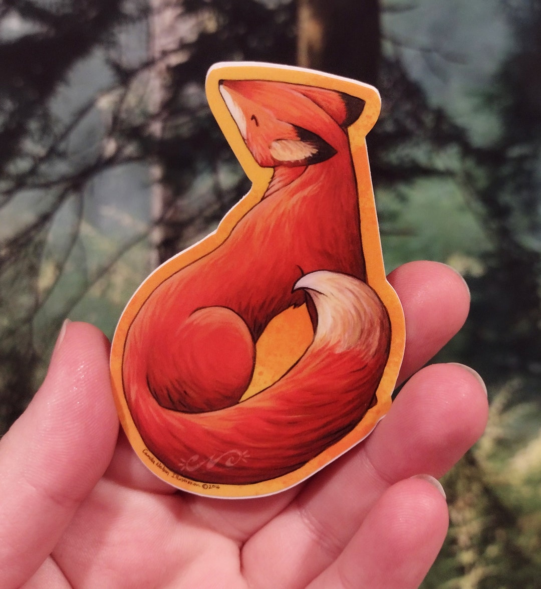 Fox Vinyl Sticker, Fox Sticker, Best Friend Gift, Laptop Sticker, Die