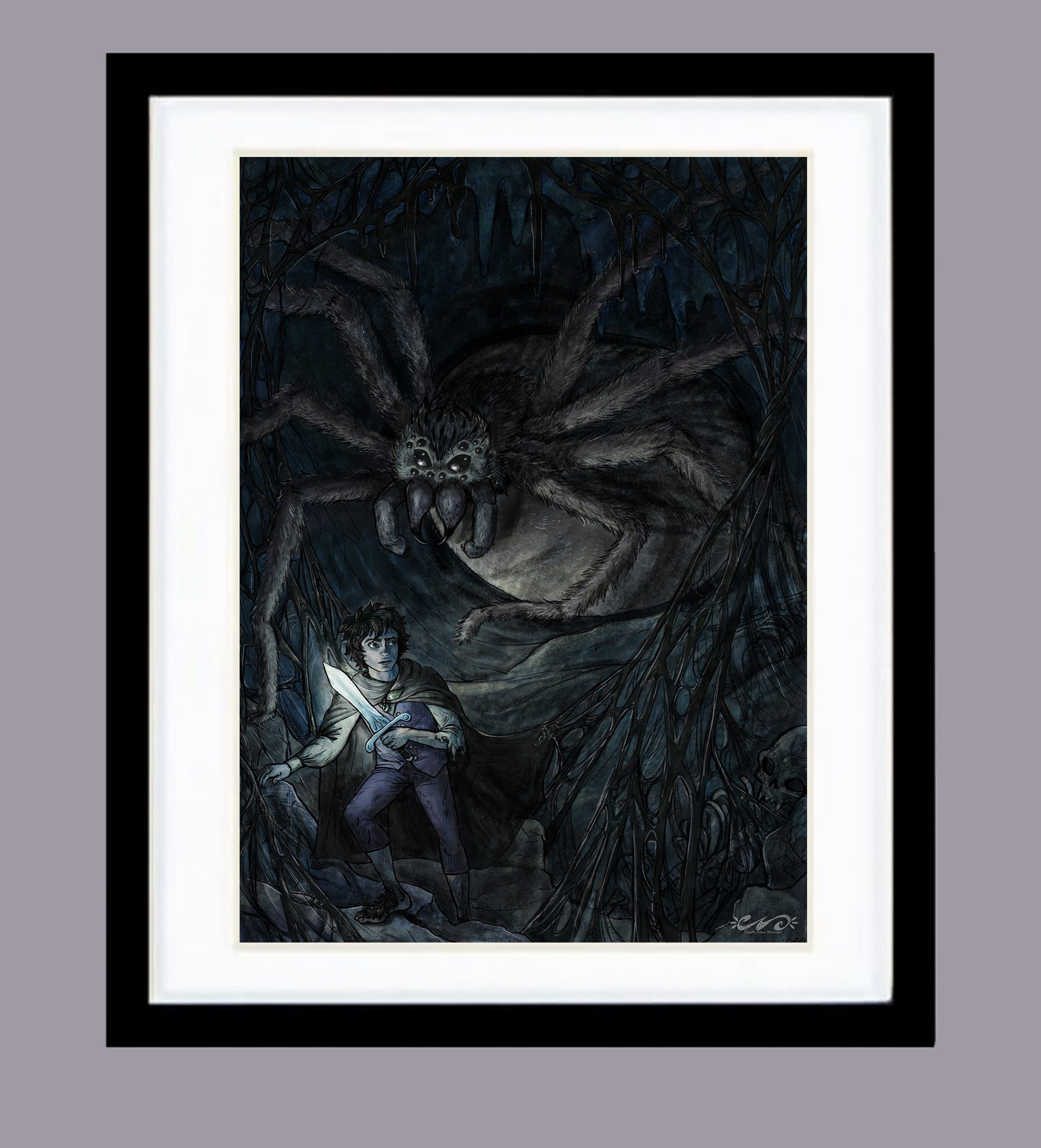 Frodo Backwards Don't Look Back Frodo Lord of the Rings, Fan Art, Art Print ...