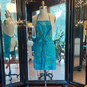 Two Layered Cotton Batik Aprons with Pockets and Ties
