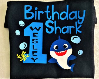 Baby Shark Birthday Shirt Etsy Baby Shark Birthday Shirt Etsy