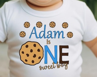Baby Boy First Birthday, One Sweet Boy, Cookies Birthday Shirt, Sweet One 1st Birthday Bodysuit, Milk and Cookies Birthday shirt, Baby Gift