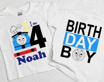 Thomas Birthday Shirt, Birthday Train Boy Shirt, Boy 4th Birthday Shirt, Any Age Birthday Shirt, Boy Graphic Shirt, Thomas and FriendsShirt