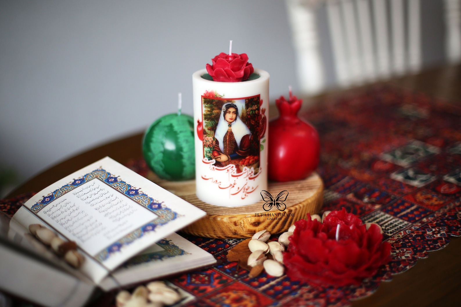 Yalda Night Yalda Candle Persian Decoration Watermelon Etsy