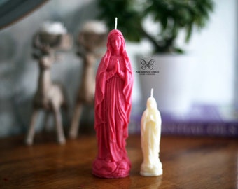 Bougie Vierge Marie, bougie figurine statue religieuse, bougie de jésus, cadeau de pendaison de crémaillère, cadeau de Noël, bougie de saint