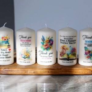Thank You Teacher candle ,Thank You Gift , Personalized Teacher Appreciation, Custom thank you candle, End of year candle