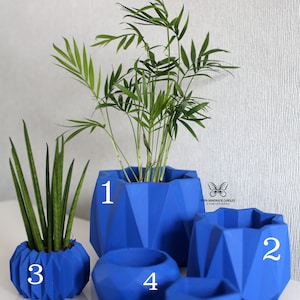 Handmade concrete pot , indoor planters, outdoor planters, house warming gift, handcrafted pots, blue pot, green pot, modern pot