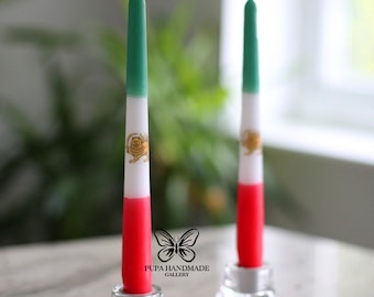 Pahlavi flag candle,Reza Shah,shah Mohammad Reza Pahlavi, Farah Diba, Persian flag , Shahbanoo, Nowruz candle, Haftsin Candle, MADE IN UK