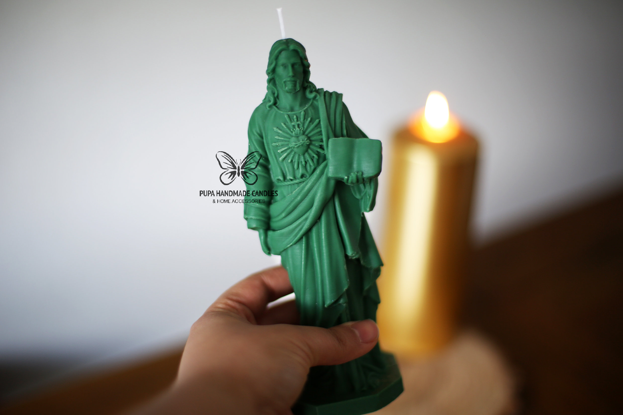 Religious Jesus Candle religious Statue Figurine Candle Etsy UK