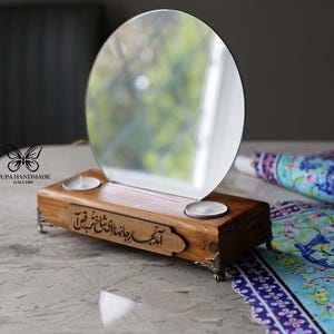Haft sin mirror, Persian New Year,Persian calligraphy mirror, haft seen decoration, Mirror ,Engraved Persian Poetry, Nowruz decoration