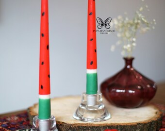 Watermelon Candle, Fruit Candle, Party Kids Birthday Candle,Tropical Candle,taper candle,candlestick ,dinner table ,yalda candle, gift