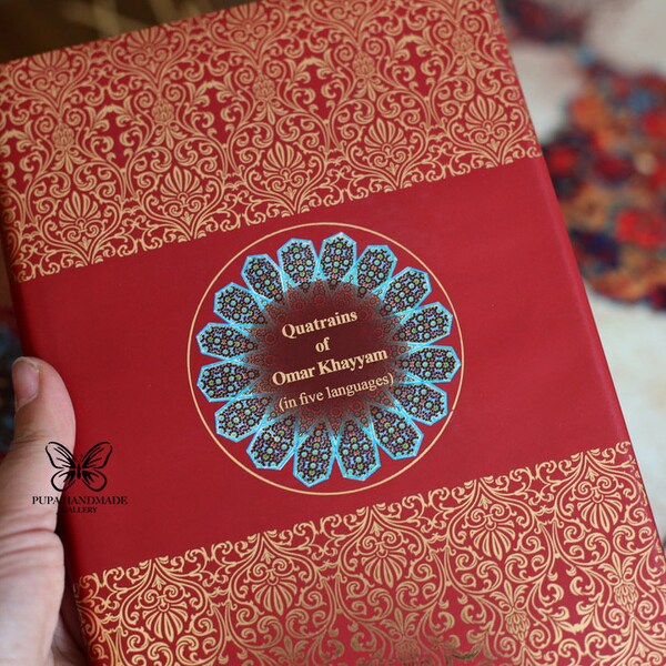 The Rubaiyat of Omar Khayyam( in 5 languages ), Persian poetry book,RUBAIYAT EL KHAYYAM, Nowruz gift , رباعیات عمر خیام