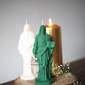 Religious Jesus candle ,religious statue figurine candle, jesus candle, housewarming gift,christmas gift, saint candle