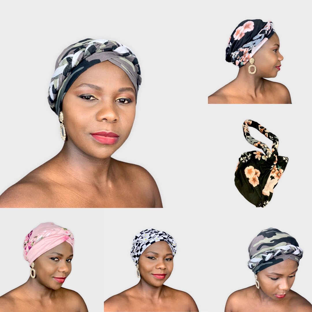 Braided Pretied Turban Cap Twist Cap Chemo Twisted Hat Etsy UK