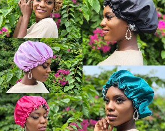 Satin Hair Bonnet - Etsy Australia