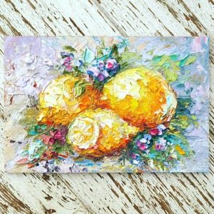 レモンの絵画 オリジナルアート レモン酒瓶 ウォールアート イタリア 