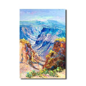 Grand Canyon National Park Kunst im Südwesten Arizonas 24: 16 ”Original Impasto 3D-Ölgemälde auf Leinwand Spachtelmesser texturiert Kunst