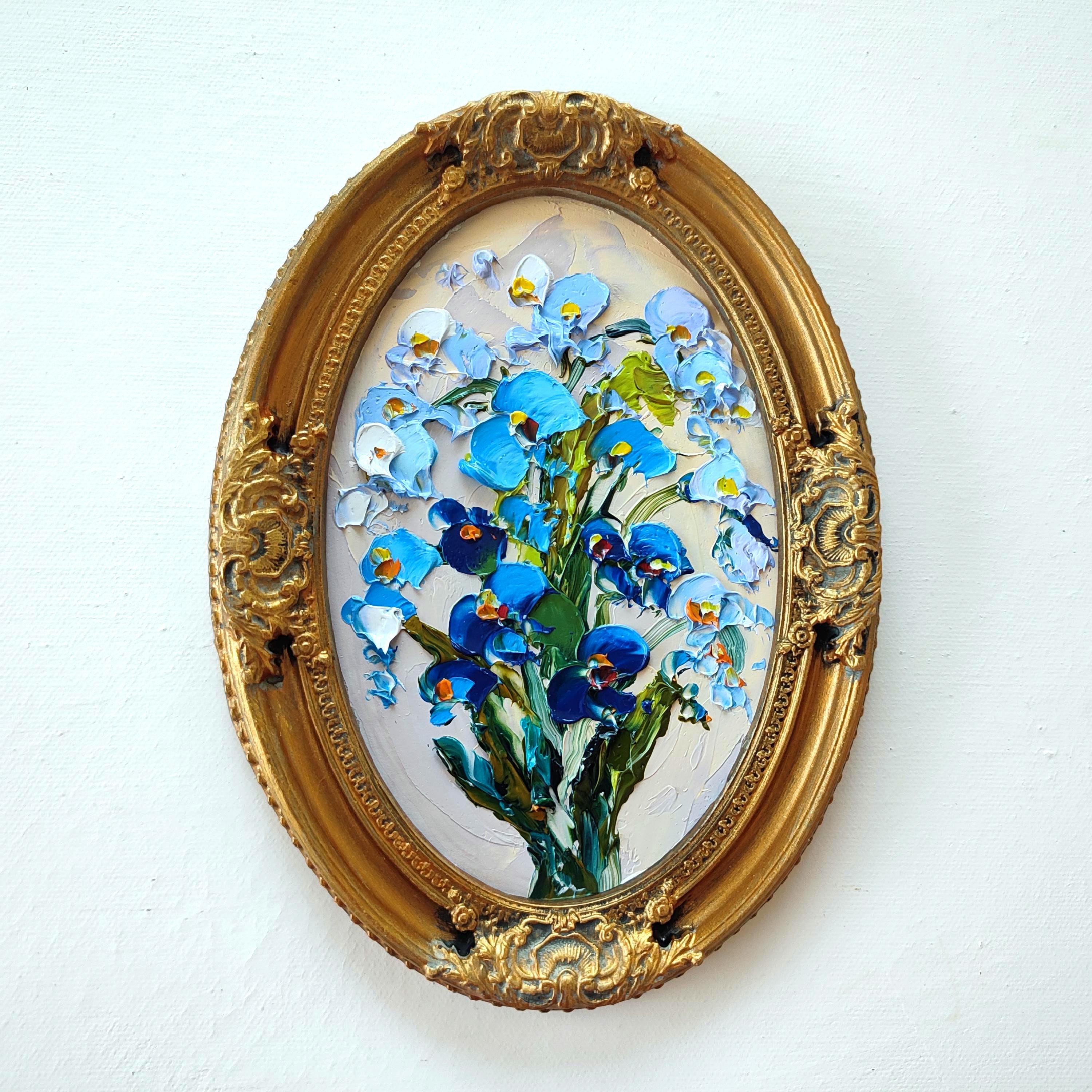 Vintage Oval Floral Oil Painting - Etsy