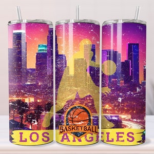 Basketball Tumbler Wrap, basketball png, los angeles png, basketball tumbler design, basketball tumbler mockup, basketball video mockup