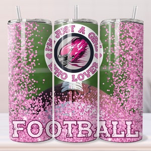 Girl Football Tumbler Wrap, im just a girl png, football png, football tumbler design, football tumbler mockup, football video mockup,