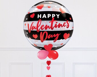 Valentines Day Balloon In A Box - Valentines Gift - Happy Valentine's Day Balloon - Bubble Balloon - Delivered Straight To Your Loved Ones