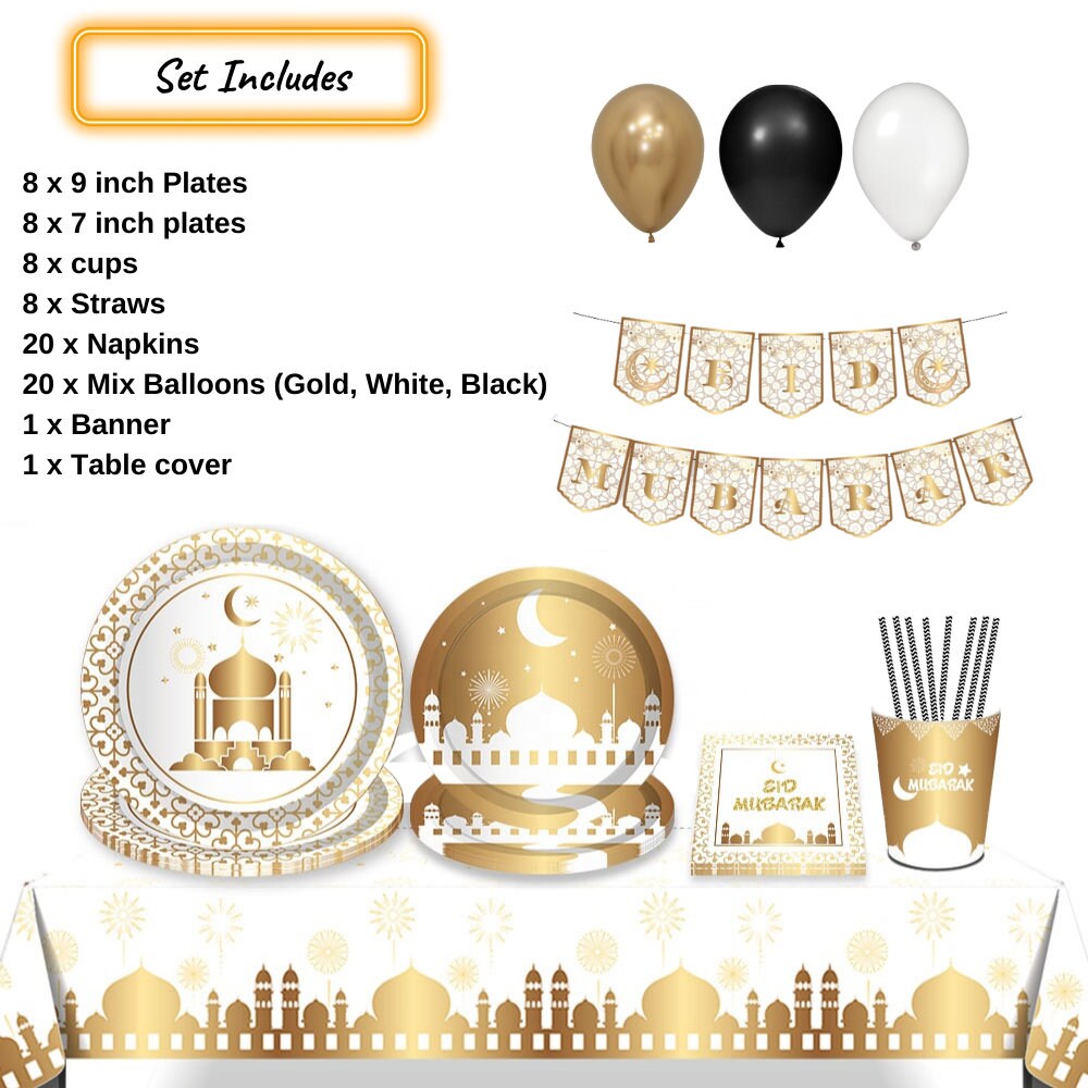 Ramadan Kareem decoratie banner, Eid Mubarak banner set glinsterende banner en maan, sterren, slinger, hangende Eid Mubarak decoratie, moslimitische islamEid viering decoratie