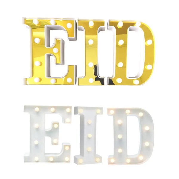 Eid LED Light up Letters - Eid Lights  - 2 Colours