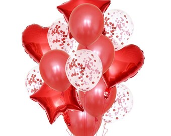PartyDeco Helium Balloon Weights - Pack Of 4, Red, 130g Each For Birthday & Event Decor