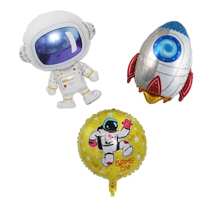 Space Balloons - Space Birthday Balloons - Astronaut Balloons - Outer Space Balloons - Space Theme Birthday Balloons