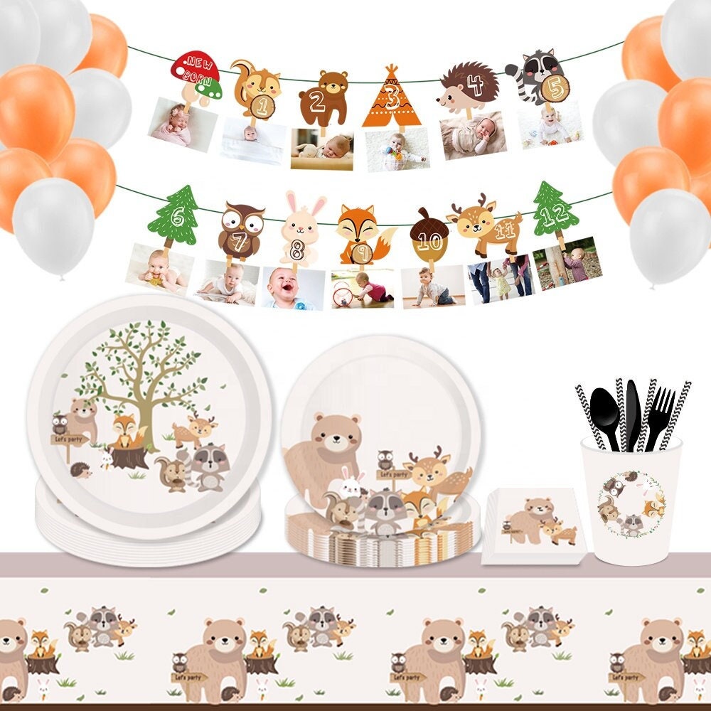 Personalised Woodland Wrapping Paper, Woodland Birthday, Woodland Party,  Woodland, Woodland Animals 