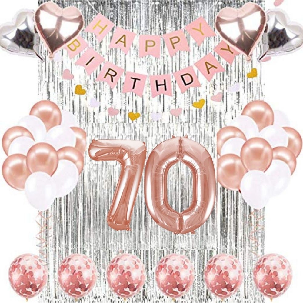Unique Party 83843 - Coriandoli per il 70° Compleanno - 14 g - Compleanno Glitz Blu e Argento