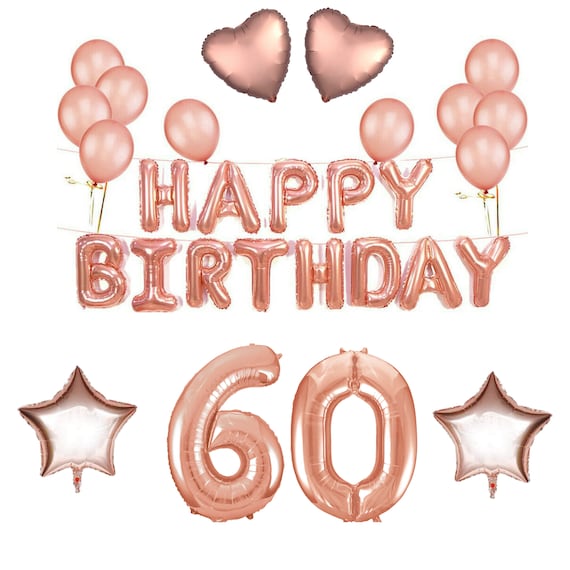60th Birthday Decoration Set Rose Gold 60th Birthday | Etsy