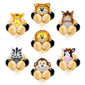 Jungle Safari Animal Balloon, Safari Zoo Balloons, Jungle Birthday Balloons, Wild One Birthday Balloons