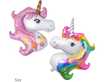 Giant Unicorn Foil Balloon, Unicorn Helium Balloons, Unicorn Balloons, Unicorn Birthday Decorations- Unicorn Theme Party Decorations