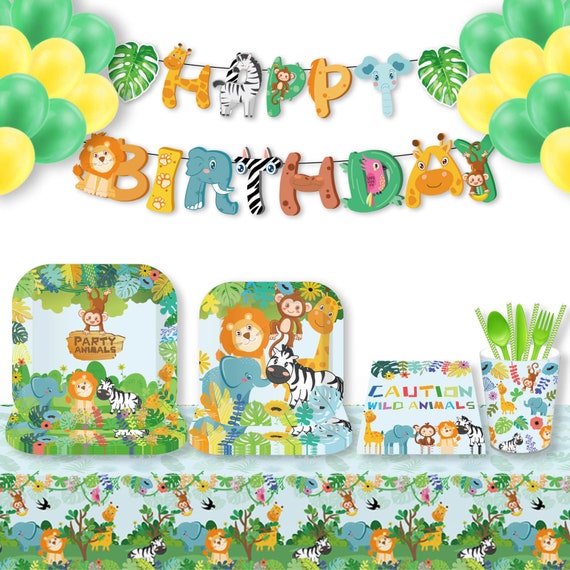 Jungle Theme Birthday Banner Jungle Party Decorations 