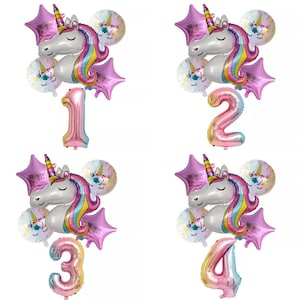 Unicorn Birthday Decorations, Unicorn Party Decorations, Unicorn Balloons, Unicorn Banner, Unicorn Theme Party, Unicorn Cake Topper