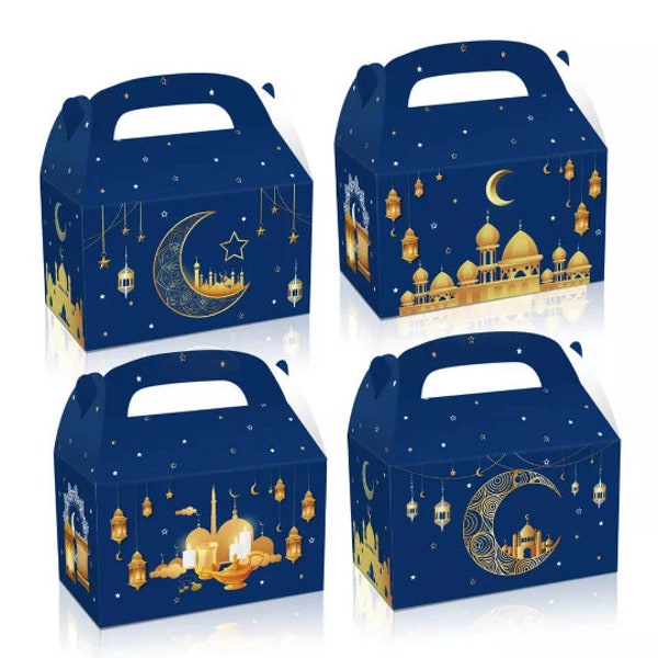 Eid Decorations - Eid Gift Boxes - Eid Party Favour Boxes - Eid Gift Bags - Eid Treat Box - Pack of 6