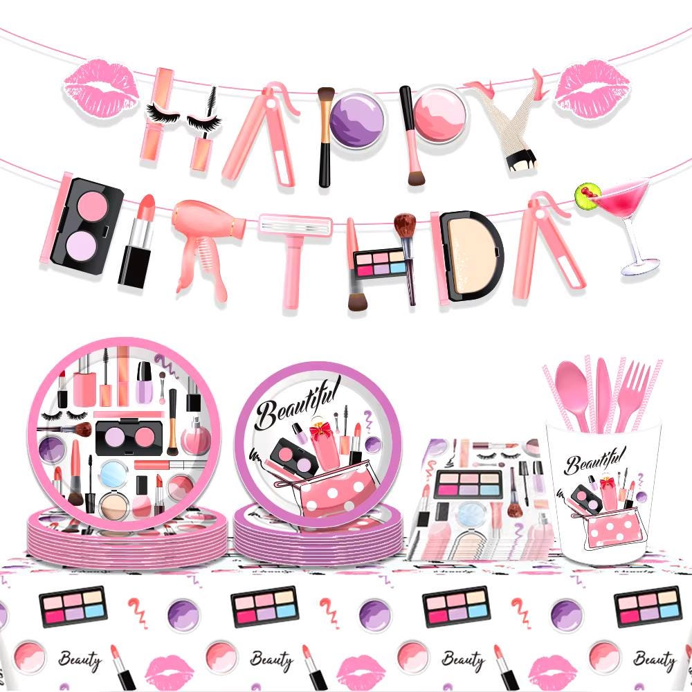 APUXXJUPA Tovaglie con fiocco rosa, 130 x 220 cm, per feste di compleanno per baby shower, 4 pezzi