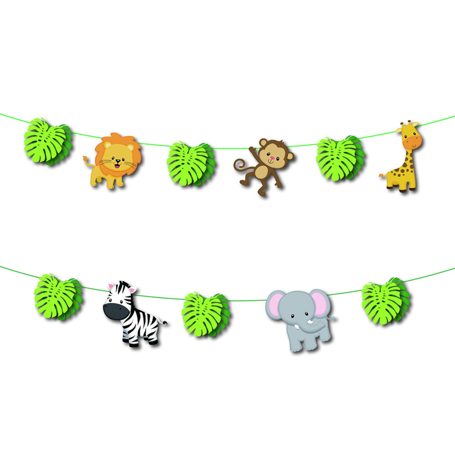 Jungle Theme Party Banner 17 Pcs - Etsy