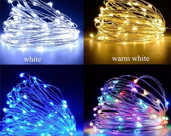 Waterproof LED lights with remote control, Christmas Tree lights, Ramadan Lights, Eid Lights, LED Fairy Lights - 4 Colours