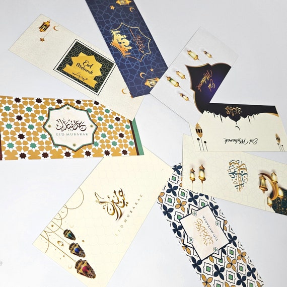 Eidi Envelopes, Eid Money Envelopes, Eid Money Cards, Eid Money Wallets, Eidi Envelopes For Kids & Adults - Pack of 5